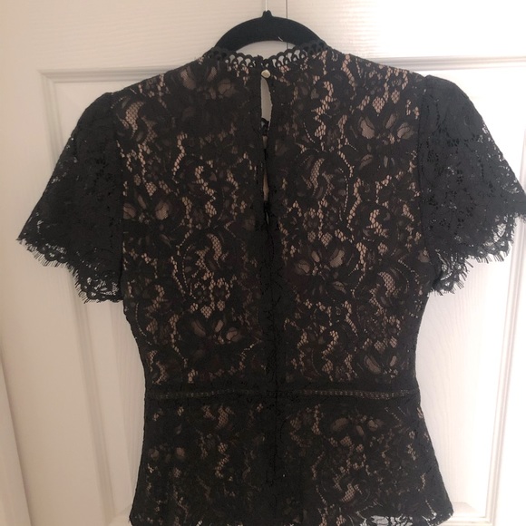 OASIS Lace Peplum Top - Picture 2 of 4